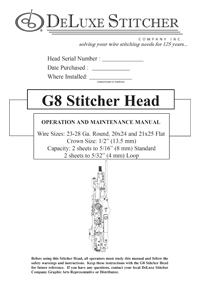 G8 manual cover